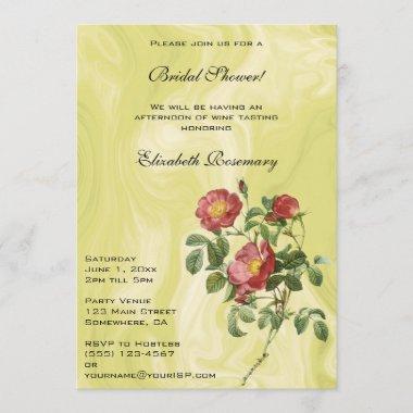 Vintage Bridal Shower, Rose of Love by Redoute Invitations