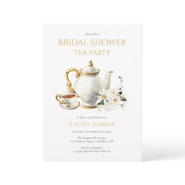 Vintage Bridal Shower Tea Party Invitations