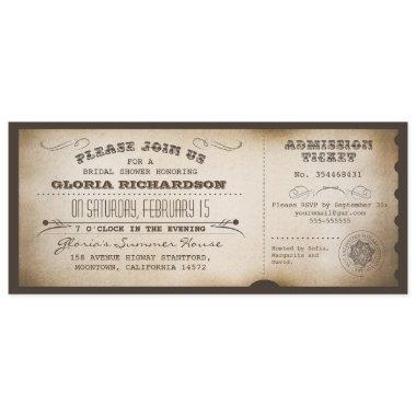 vintage  ticket typography design