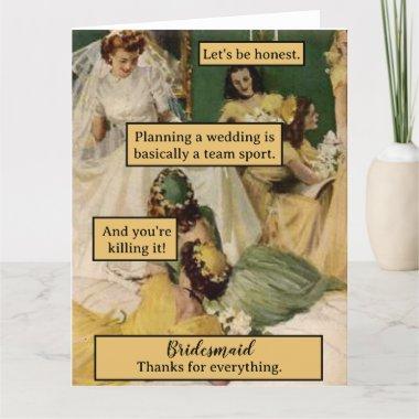 Vintage Bridesmaid Personalized Thank You Gift