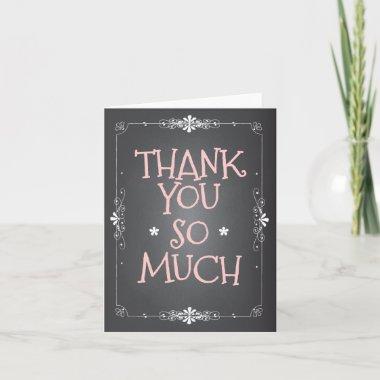 Vintage Chalkboard Thank You So Much Invitations
