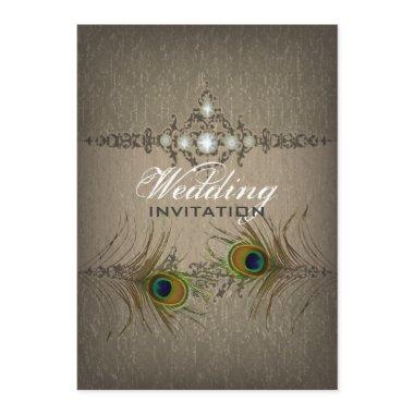 Vintage chic peacock wedding