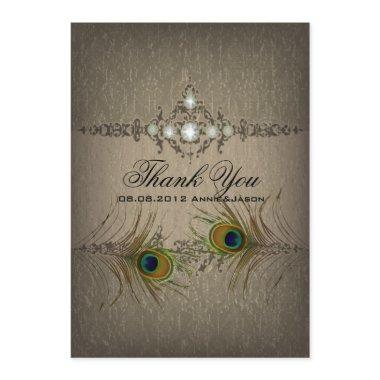 Vintage chic peacock wedding Thank you