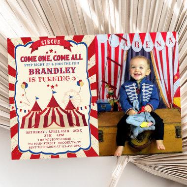 Vintage Circus Carnival Birthday Photo