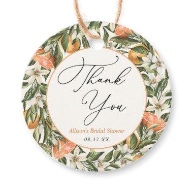 Vintage Clementine Cutie & Greenery  Favor Tags