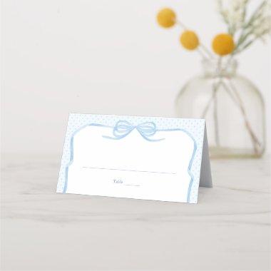 Vintage Coquette Pale Blue Bow Wedding Shower Place