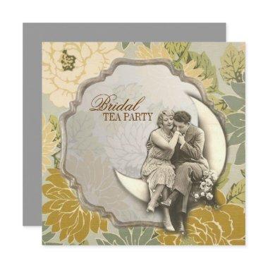 vintage couple Retro great gatsby wedding shower Invitations