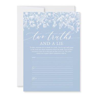 Vintage Dusty Blue Two Truths and a Lie Game