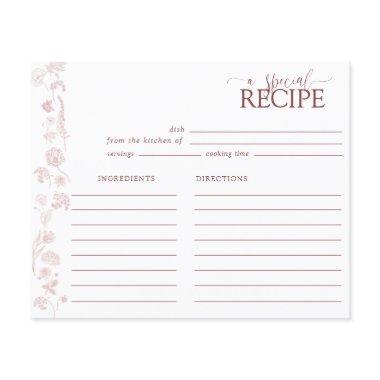 Vintage Dusty Rose Floral Script Recipe