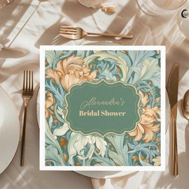 Vintage Elegance William Morris Floral Bridal Napkins