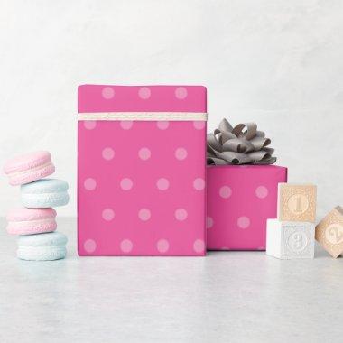 Vintage Elegant Pink Polka Dots Template Custom Wrapping Paper
