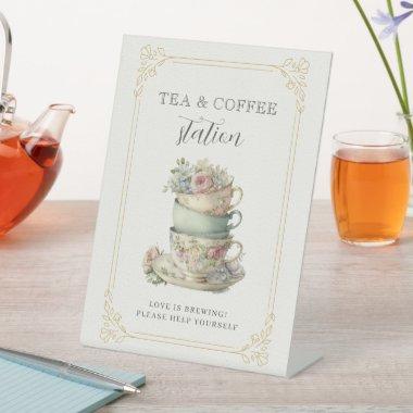 Vintage Elegant Tea Party  Bar Sign