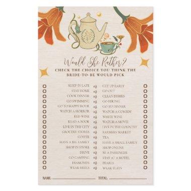 Vintage Faecore Floral Tea  Game