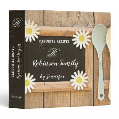 Vintage Family Recipe Cookbook 3 Ring Binder