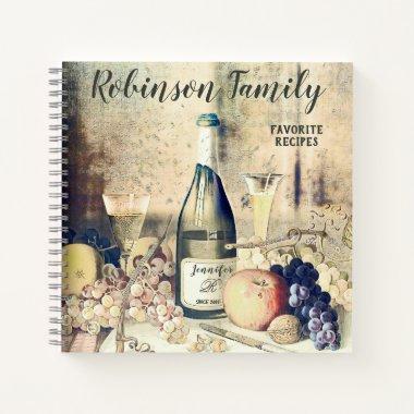 Vintage Family Recipe Cookbook Notebook