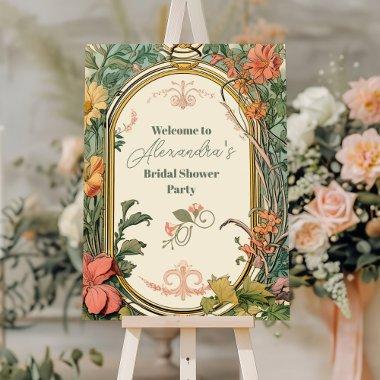 Vintage Floral Art Nouveau  Foam Board