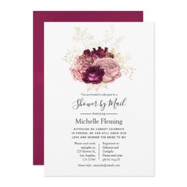 Vintage Floral Baby or Bridal Shower by Mail Invitations