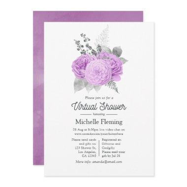 Vintage Floral Baby or Bridal Virtual Shower Invitations