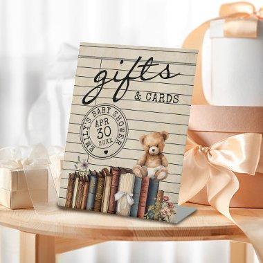 Vintage Floral Books  Gifts &  Pedestal Sign