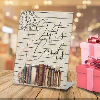 Vintage Floral Books & Brunch  Pedestal Sign
