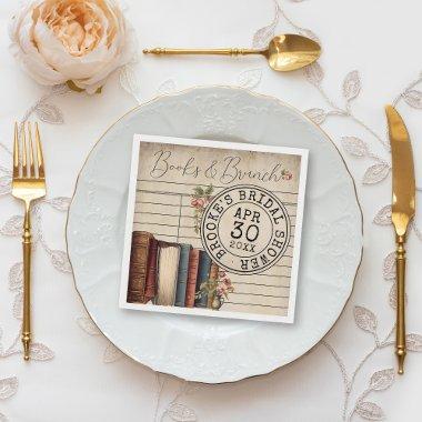 Vintage Floral Books Library   Napkins