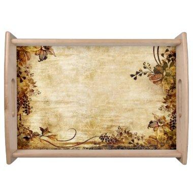 Vintage Floral Serving Tray