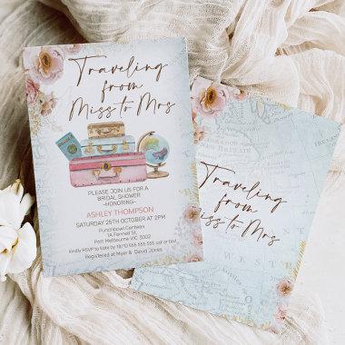 Vintage Floral Traveling Miss to Mrs