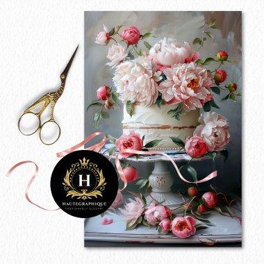 Vintage Floral Wedding Cake Food Bakery Decoupage Tissue Paper