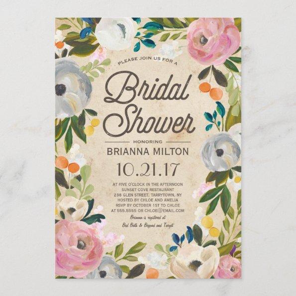 Vintage Florals | Bridal Shower Invitations