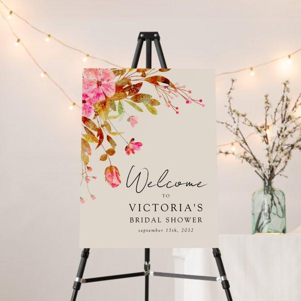 Vintage Florals  Welcome Sign