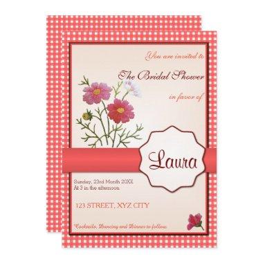 Vintage Flowers on Gingham