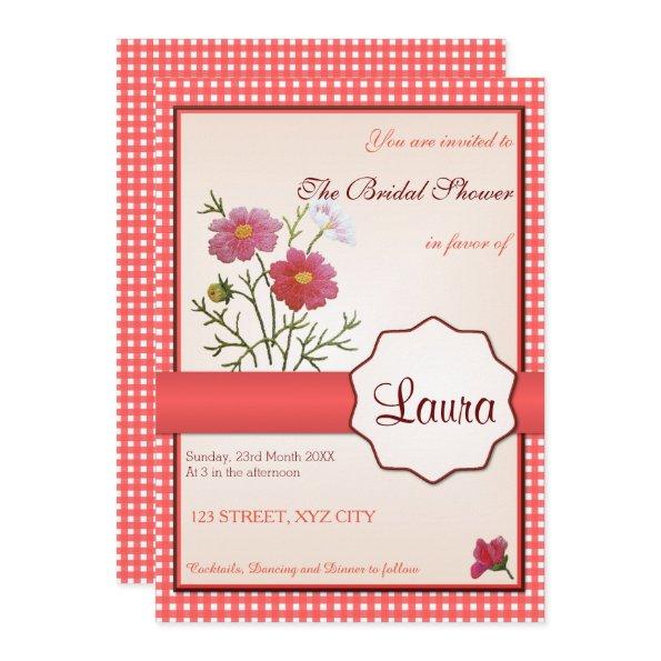 Vintage Flowers on Gingham