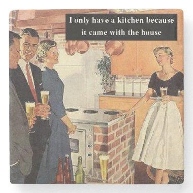 Vintage Funny Bridal Shower / House Warming Party Stone Coaster
