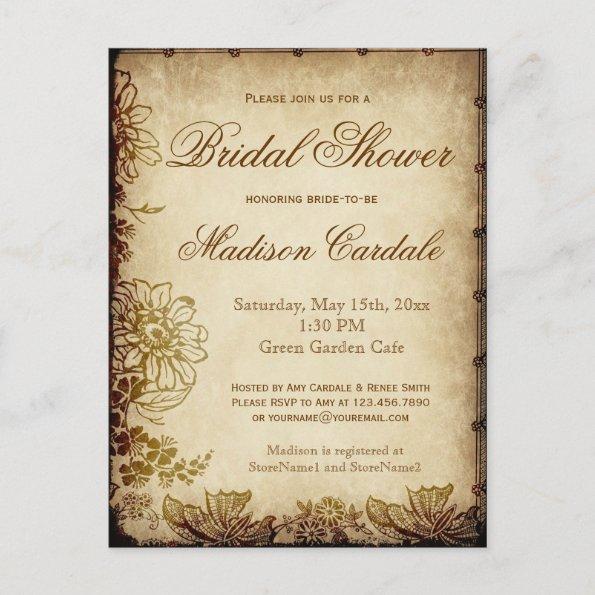 Vintage Garden Bridal Shower Invite POSTInvitations