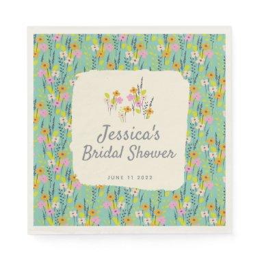 Vintage Garden Floral Bridal Shower Invitations Napkins