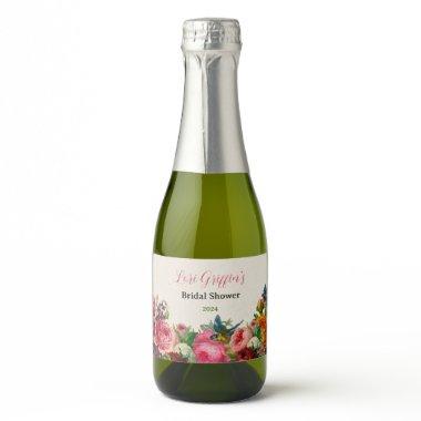 Vintage Garden Themed Mini Wine Bottle Labels