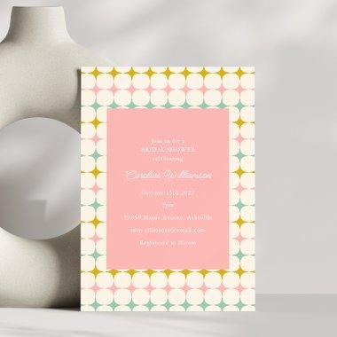 Vintage Geometric Pastel MCM Pink