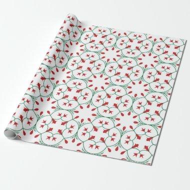 vintage geometric tile pattern wrapping paper