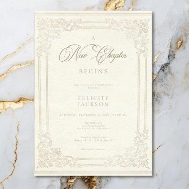 Vintage Ivory Book New Chapter Begins Shower