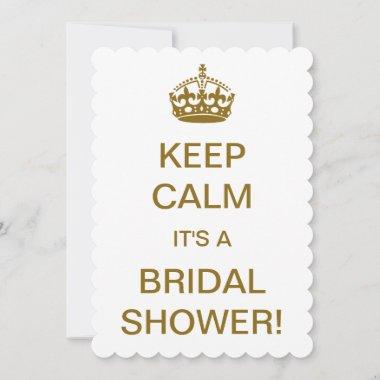 Vintage Keep Calm it's a Bridal Shower! Invitations