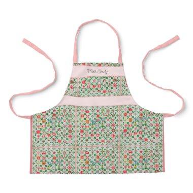 Vintage Kitchen Apron - Quilt Style - Small