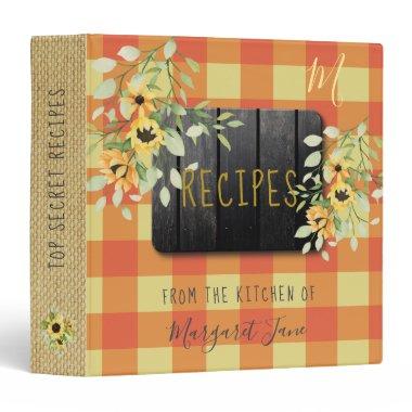 Vintage kitchen family cookbook rustic recipes 3 r 3 ring binder
