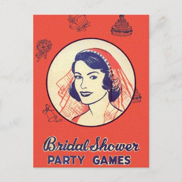 Vintage Kitsch Bridal Shower Party Games PostInvitations