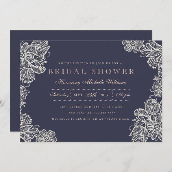 Vintage Lace Bridal Shower Invitations