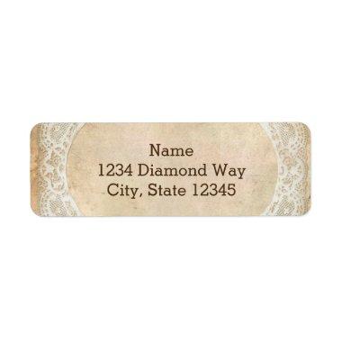 Vintage Lace Frame Rustic Romantic Address Labels