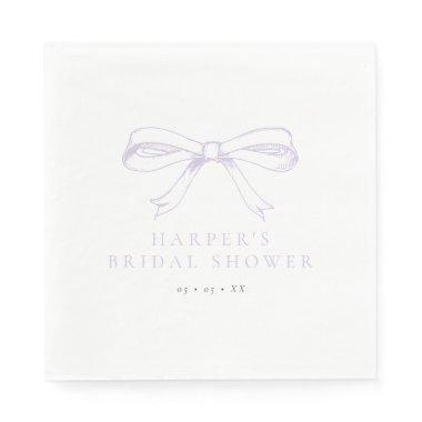 Vintage Lilac Bow  Napkins