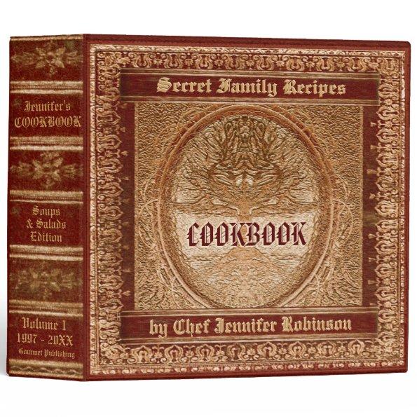 Vintage Look Cookbook 3 Ring Binder