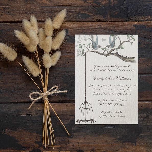Vintage Love birds Birdcage