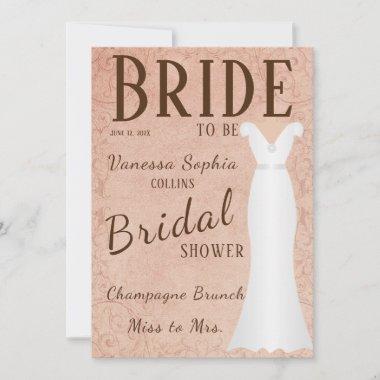 Vintage Magazine Cover Bridal Shower Invitations