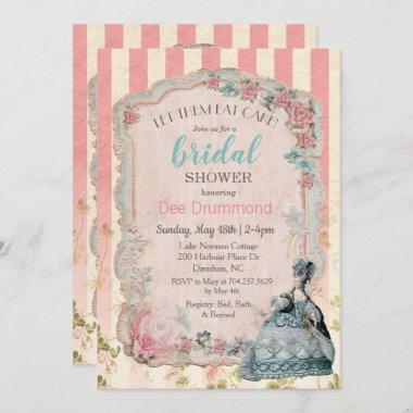 Vintage Marie Antoinette Bridal Shower Invitations